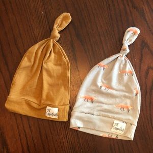 Copper Pearl Top Knot Hats